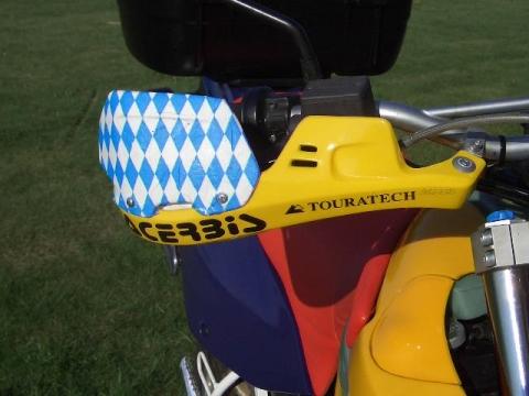 Bayern = weiß/blau - (Integralhelm, Crosshelm)