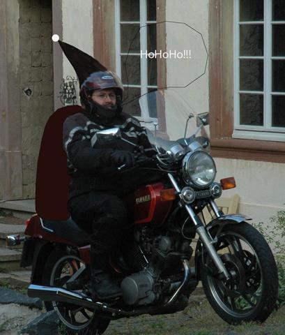 St Nicolausi auf seiner Trine :-) - (Biker-Weihnatchten, Frohe Weihnacht)