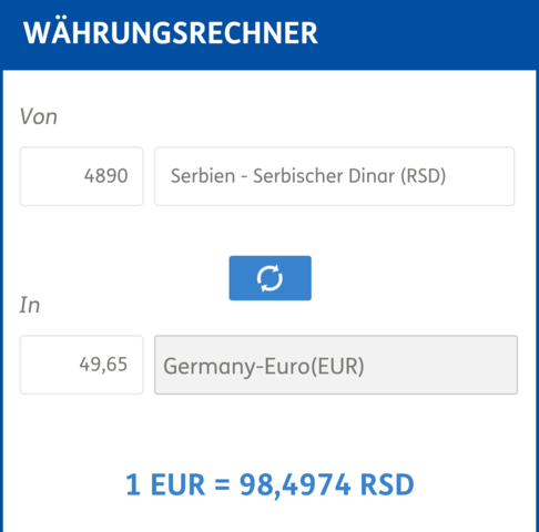 Der Währungsrechner - (auslandskauf)